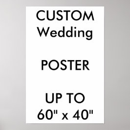 Poster de 11" x 16,5" de casamento personalizado R