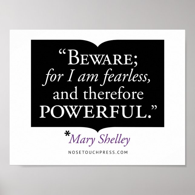 poster de 11" x 8,5", Mary Shelley Quote (Matte) (Frente)