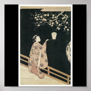 Poster de 1760's atrasados de pintura japoneses do