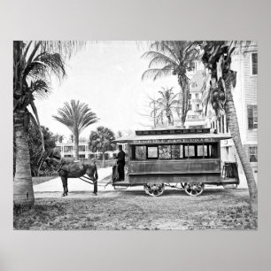 Poster de 1909 Palm Beach Trolley