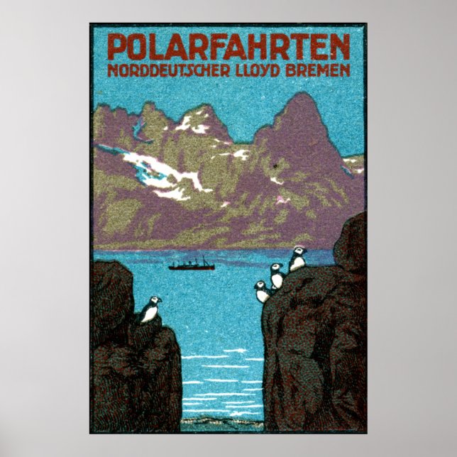 poster de 1910 Ocean Liner (Frente)