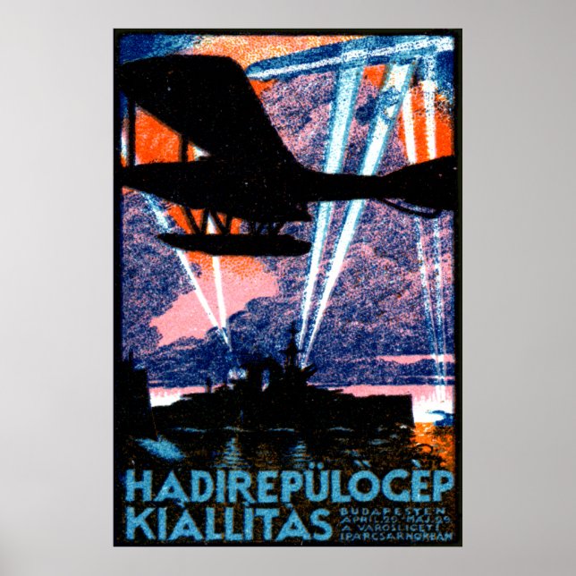 poster de 1920 de Budapest Air Show (Frente)