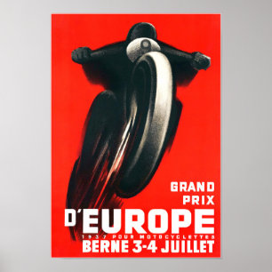 poster de 1937 de motocicleta Bern