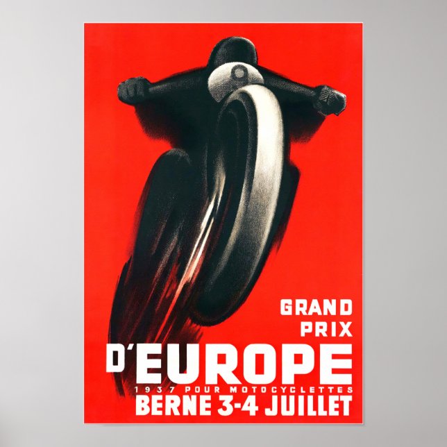 poster de 1937 de motocicleta Bern (Frente)