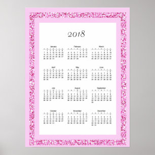 Poster de 2018 calendários,