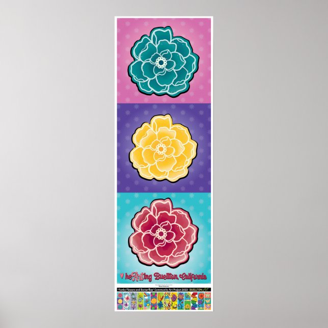 poster de 2023 - Rosas Pop - Buellton.Art (Frente)