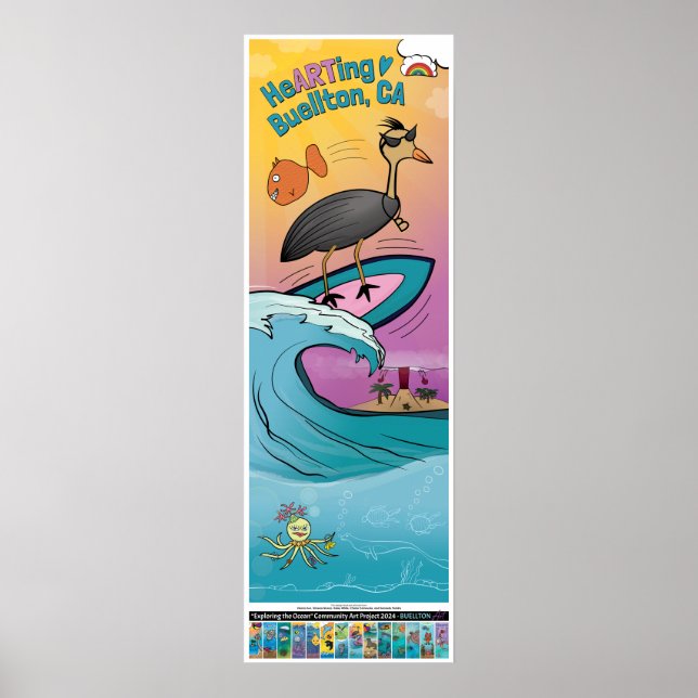 poster de 2024 - Onda de surf - Buellton.Art (Frente)