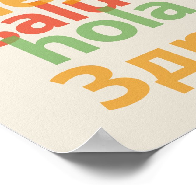 Poster de 20" x 16" em idiomas mundiais (Borda)