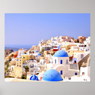 Poster de 20" x 16" - Santorini