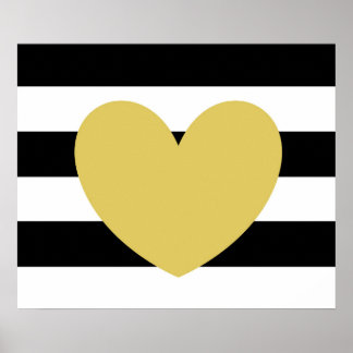 Poster de 24"x20", com risca branca, Dourada, com 