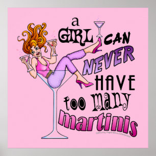 POSTER DE 24" X 24" - MUITOS MARTINIS