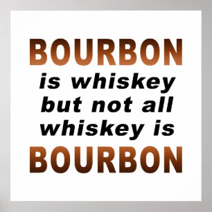 poster de 24" X 24" - Nem Todo Whiskey É BOURBON!