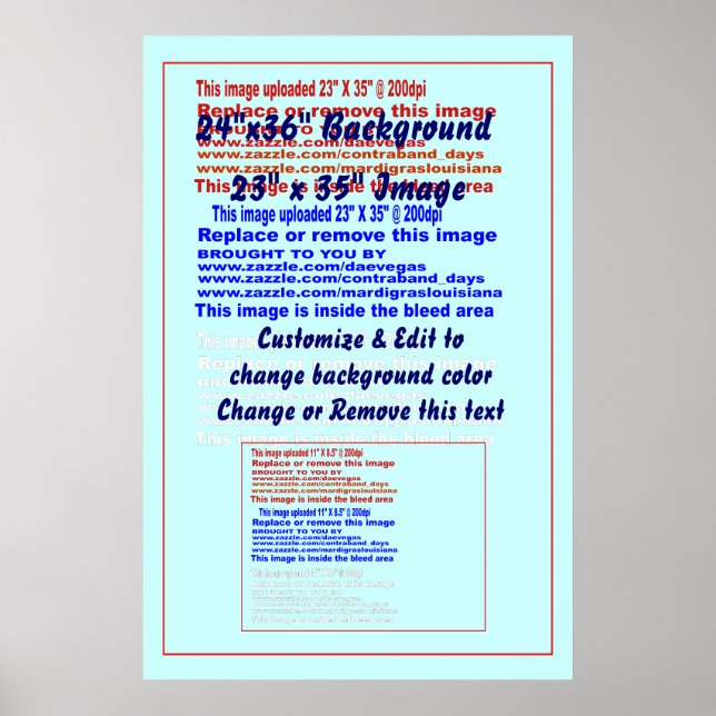 Poster de 24" x 36" Fundo para imagem de 23" x 35" (Frente)