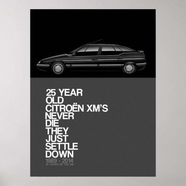 Poster de 25 de Aniversário do Citroen XM (Frente)