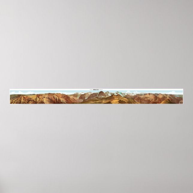 POSTER de 360° nos Alpes Suíços Panorama (Frente)