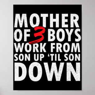 Poster De 3 Meninos Trabalham Desde o Filho Até o Filho a