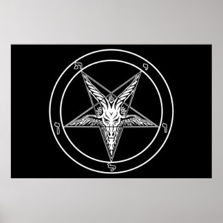 Poster de 40"x60" de estilo antigo do Baphomet