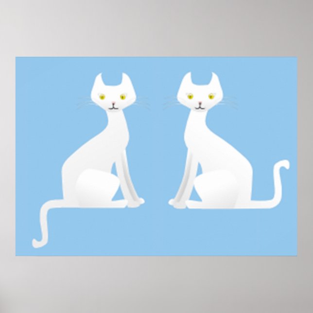 poster de 50 do estilo retro de gatos A PARTIR DE  (Frente)