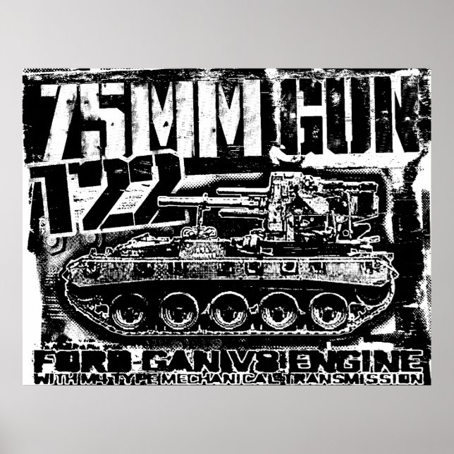 poster de 75 mm arma T22 (Frente)