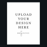 poster de 8,5" x 11" - Retrato<br><div class="desc">Personalize o seu cartão em Templett. Depois de terminar de editar,  faça o download do arquivo no formato JPG (não se esqueça de ativar a opção de sangria). Carregue seu design clicando no botão azul "Personalizar".</div>