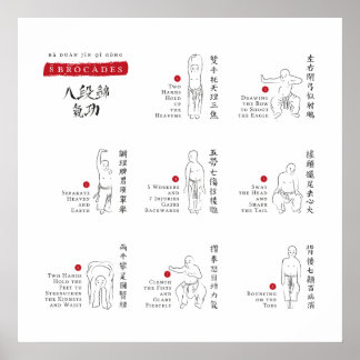 poster de 8 Brocades Ba Duan Jin QiGong
