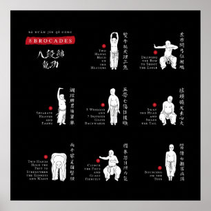 poster de 8 Brocades Ba Duan Jin QiGong