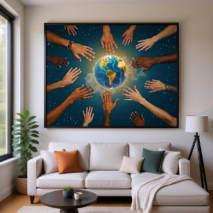 Pôster Dê à Paz uma chance de Poster brilhante