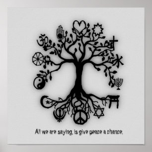 Pôster Dê a paz uma possibilidade