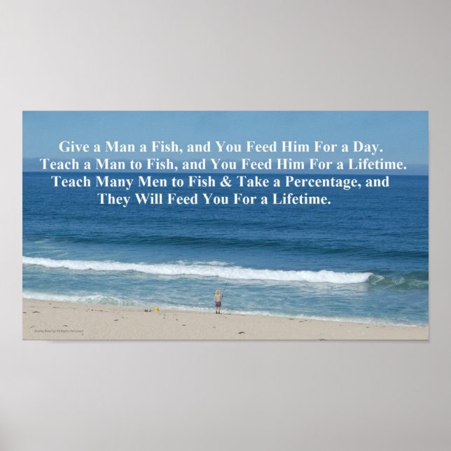 Poster Dê a um homem um peixe (Frente)