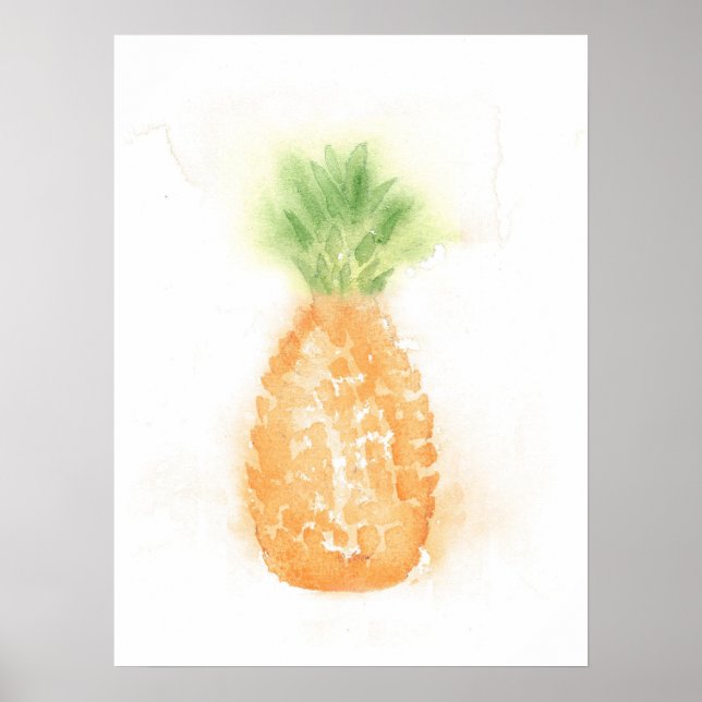 Poster de abacaxi tropical (Frente)