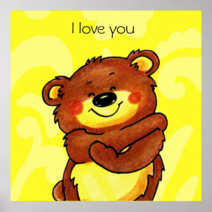poster de abraço de urso