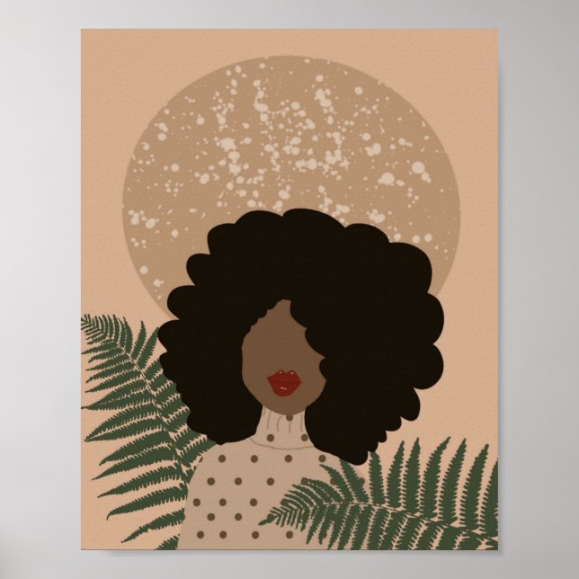 Poster de abstrato afro-americana sem rosto (Frente)