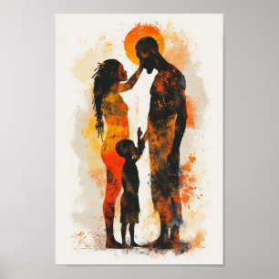 poster de abstrato de arte africano