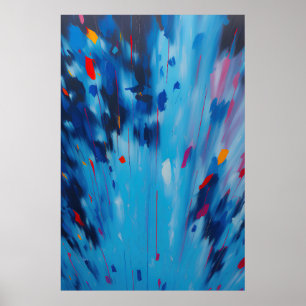 Poster de Abstrato de arte do Fireworks brilhante