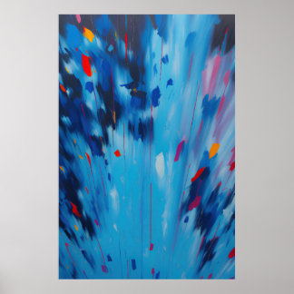 Poster de Abstrato de arte do Fireworks brilhante