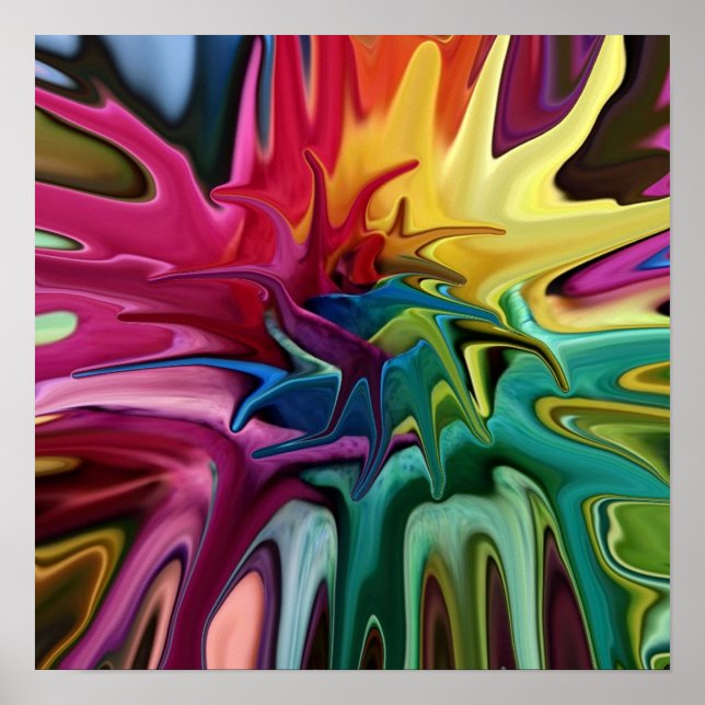 Poster de Abstrato de Balanceamento de Chorra Bril (Frente)