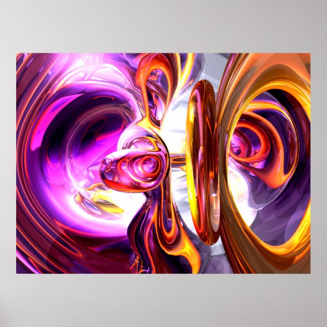 Poster de Abstrato de onda sonora (Frente)