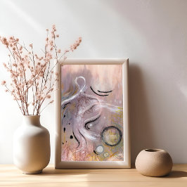 Poster de abstrato violeta roxa legal moderna