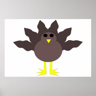 Poster de Ação de Graças Engraçado para a Turq