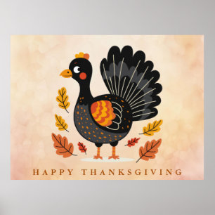 Poster de Ação de Graças Feliz da Turquia