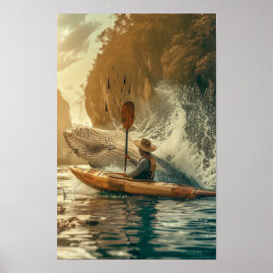 Poster de Ação de Kayaking emocionante - Esportes 