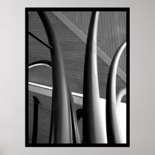 Poster de aço das colunas (BW)