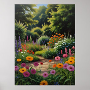 Poster de acrílico do Jardim de Verão mágico