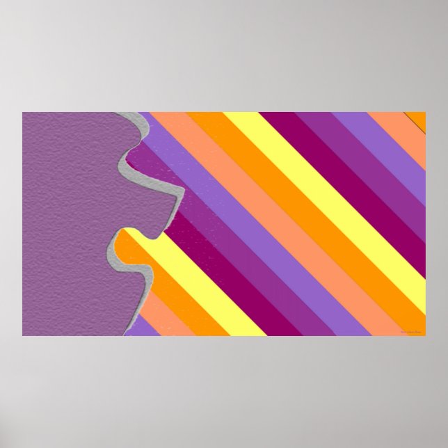 Poster de açúcar decorativo, Abstrato de peça (Frente)