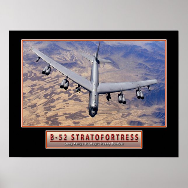 Poster de Aeronave Militar "B-52 Stratofortress" 2 (Frente)