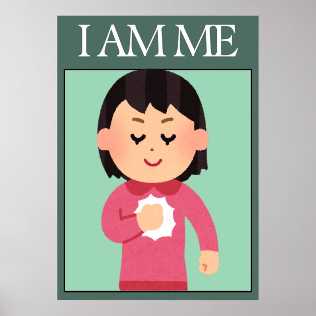 Pôster de Afirmação de Amor Próprio (Frente)