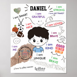 POSTER DE AFIRMAÇÕES PARA RAPAZES (PERSONALIZAR)