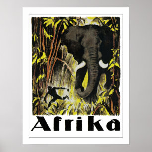 Poster de Afrika do vintage