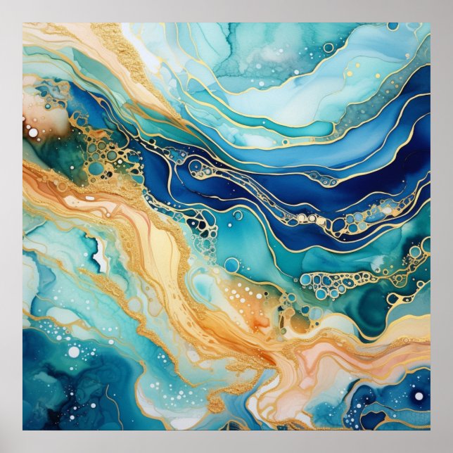 Poster de Agate de Aquarela (Frente)