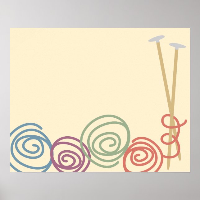 Poster de agulha para tricô de fio escrivado (Frente)